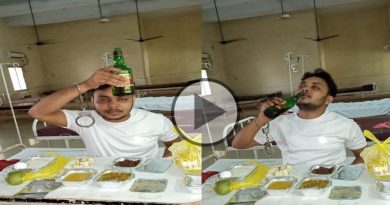 covid patient drinking alcohol in hospital in jharkhand