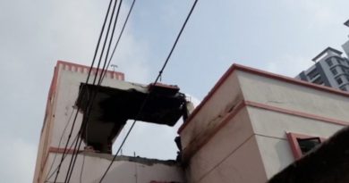 Massive explosion in beleghata Gandhimath roof blown off