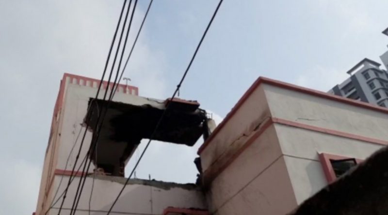 Massive explosion in beleghata Gandhimath roof blown off