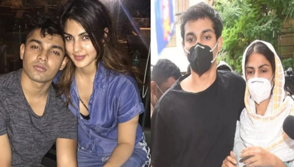 actress Rhea Chakraborty with her brother showik Chakraborty