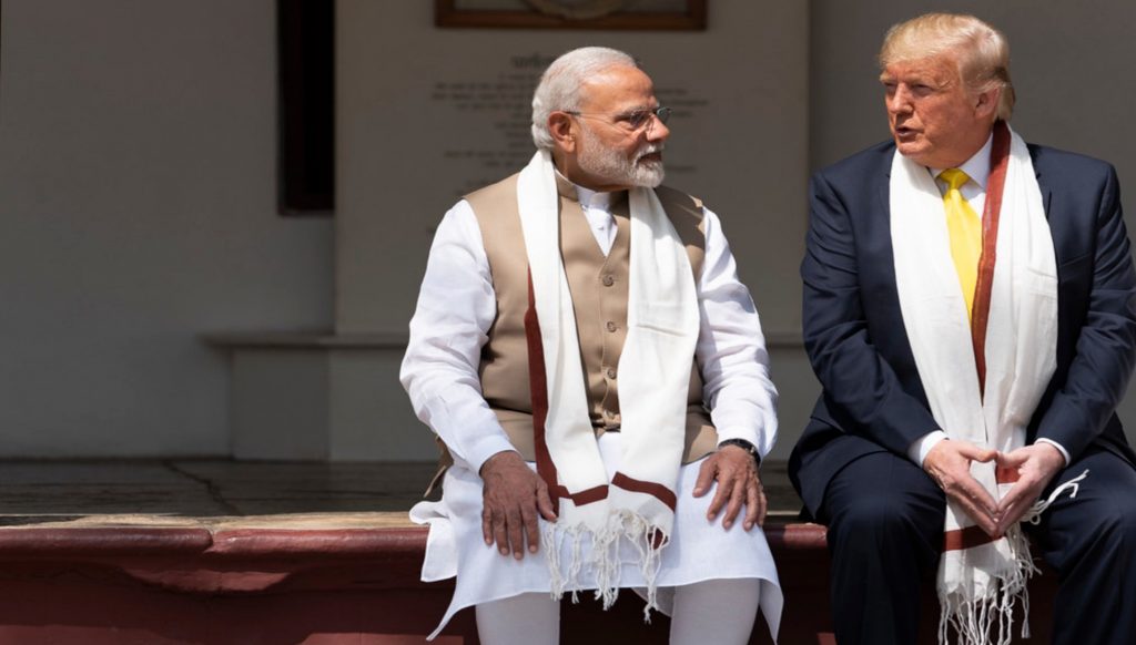 narendra modi and donald trump in a secret meeting