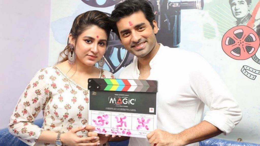 Ankush and Oindrila in Magic movie shooting