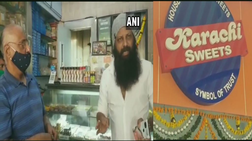 Karachi Sweets shop owner hides the name of the shop after receiving threats from the Shiv Sena leader