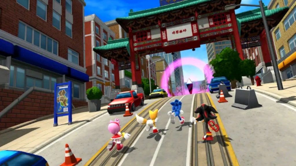 A popular online game Sonic Cash scene
