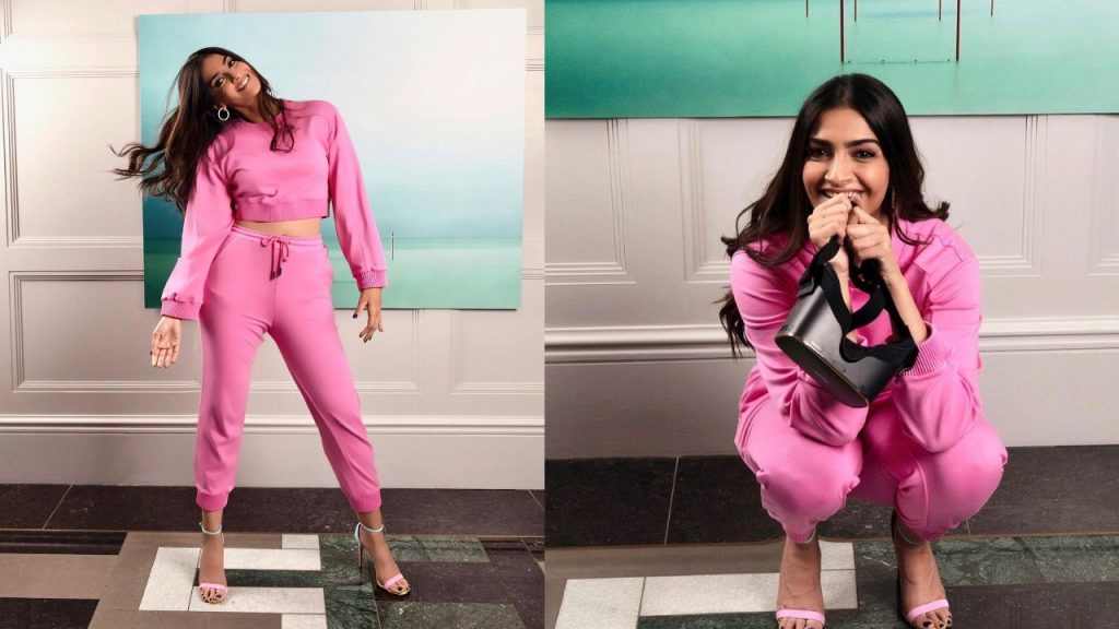 Actress Sonam Kapoor performs weird acts in front of camera
