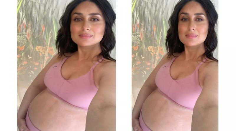 Kareena Kapoor Khan posts her baby bump photo with pink coloured dress and its so cute