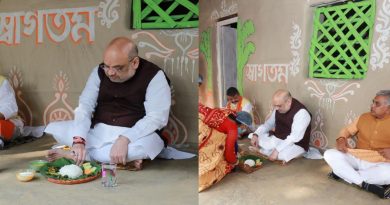 Minister Amit Shah visits West Bengal and takes lunch with farmer family Sanatan Singh