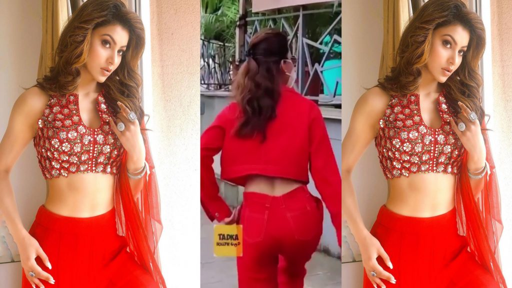 Urvashi Rautela goes viral on red Sleeveless dress