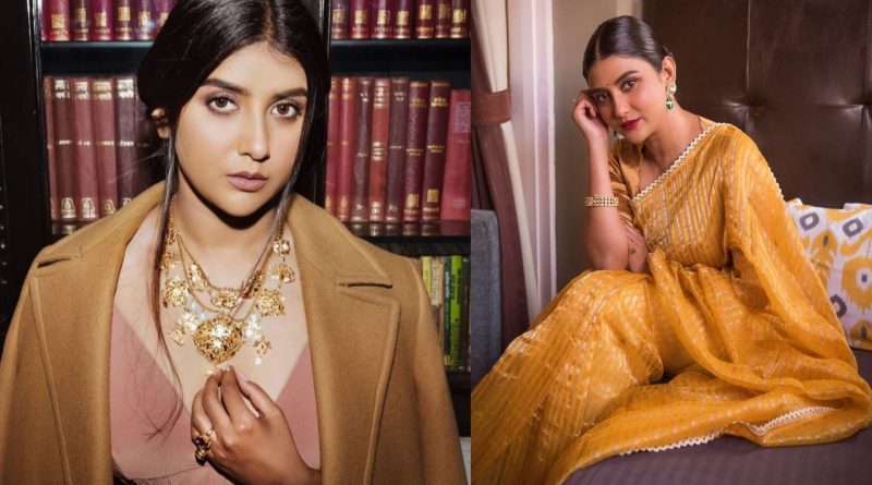 Actress Parno Mitra poses by wearing gold dress and netijens go crazy over her