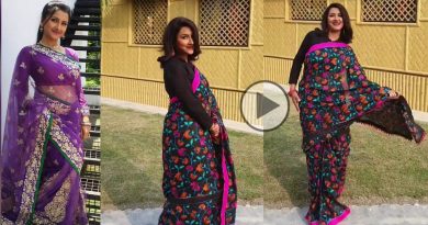 Actress Rachna Banerjee romantic viral saree dance on Tere Bin song