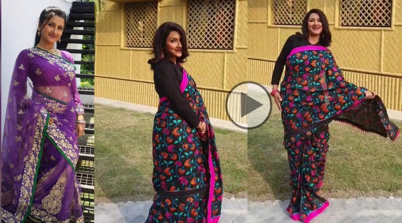 Actress Rachna Banerjee romantic viral saree dance on Tere Bin song