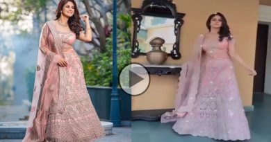 Actress Trina Saha dances wearing pink coloured lehenga and it is so sweet