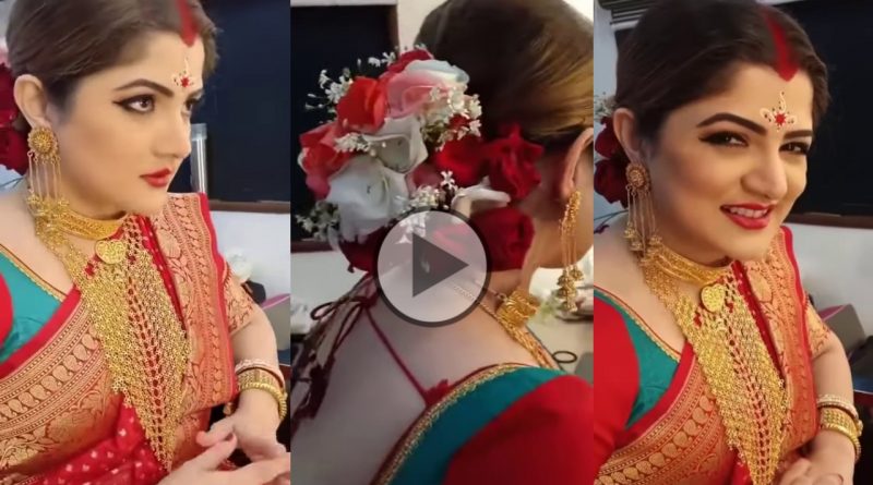 Heartthrob actress Srabanti Chatterjee in a new bridal look and young men go crazy over her