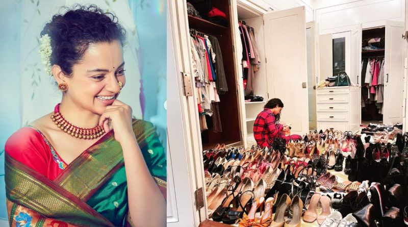 Queen kangana ranaut shares a photo of herselves with so many shoes and it becomes the news headline