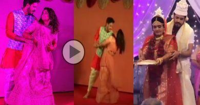 See dance video of husband wife Sourav Banerjee and Twarita Chatterjee marriage photos videos on Suraj Hua Maddham