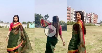 Swikirti Majumdar Purna from Khelaghor Serial dances wearing Chiffon saree and it goes viral