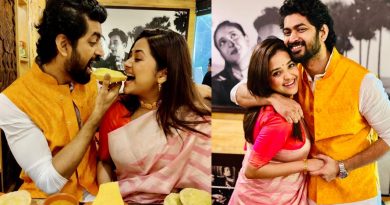 Tollywood actor Om Sahani and Mimi Dutta cute couple photos videos of marriage reception