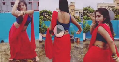 Hot boudi Sanjana Bhadra dances on Raveena Tandon Tip tip Bars Pani song and it goes viral