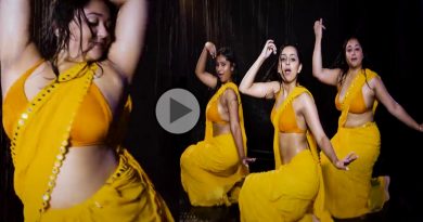 angela choudhary leading three girls group dance on o saki saki song and it goes viral