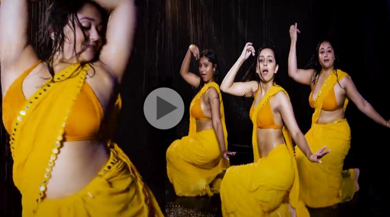 angela choudhary leading three girls group dance on o saki saki song and it goes viral