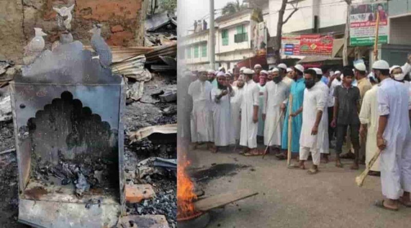 hefazat muslim attacks on brahmanbaria anandanayi kali mandir and hindu family in bangladesh