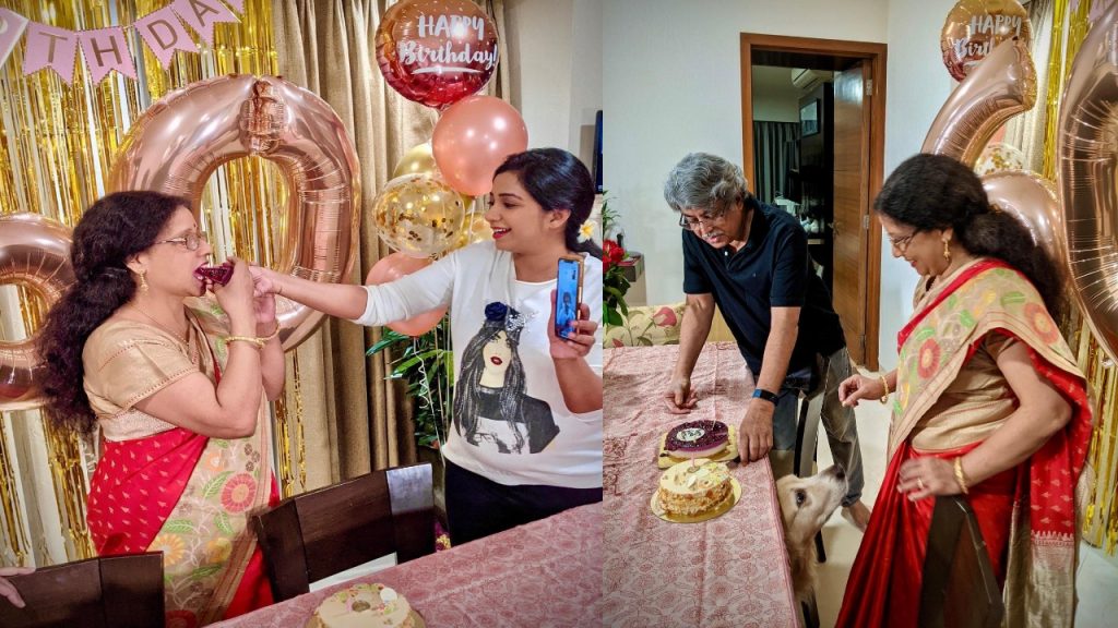 shreya ghoshal celebrates her mothers birthday