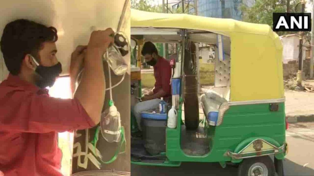 jabed khan from bhopal makes his auto an ambulence to help covid patients
