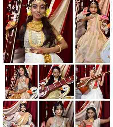 সরস্বতীর আশীর্বাদে বাঙালি ঐতিহ্যের আলোকচিত্র
